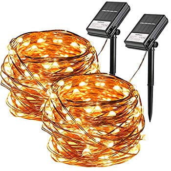 100 LED Solar String Lights Waterproof Copper Wire Fairy Outdoor &Garden 